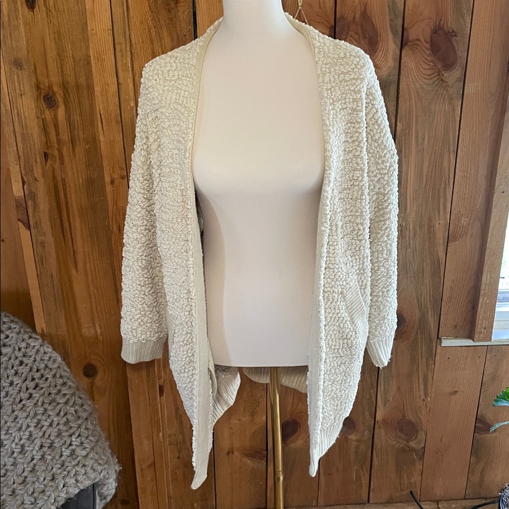 Pol Cozy Cream Textured Cardigan